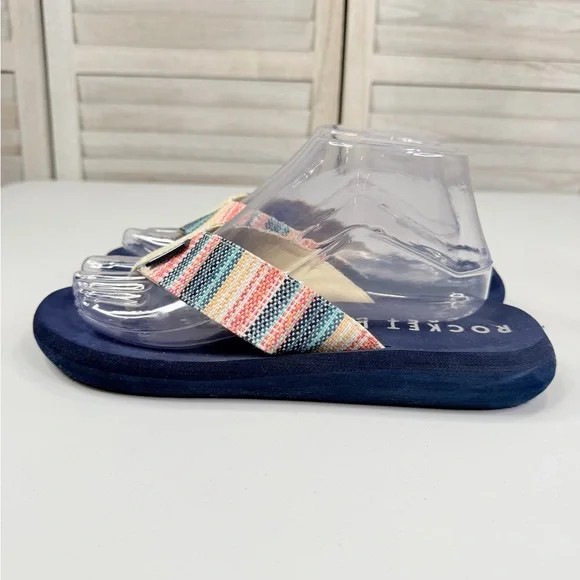 ROCKET DOG "Adios Stark" Women's Flip Flops with Striped Woven Straps-9 - Picture 4 of 6